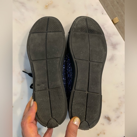 Stuart Weitzman blue glitter sneakers. Size 6.5 - Picture 7 of 8